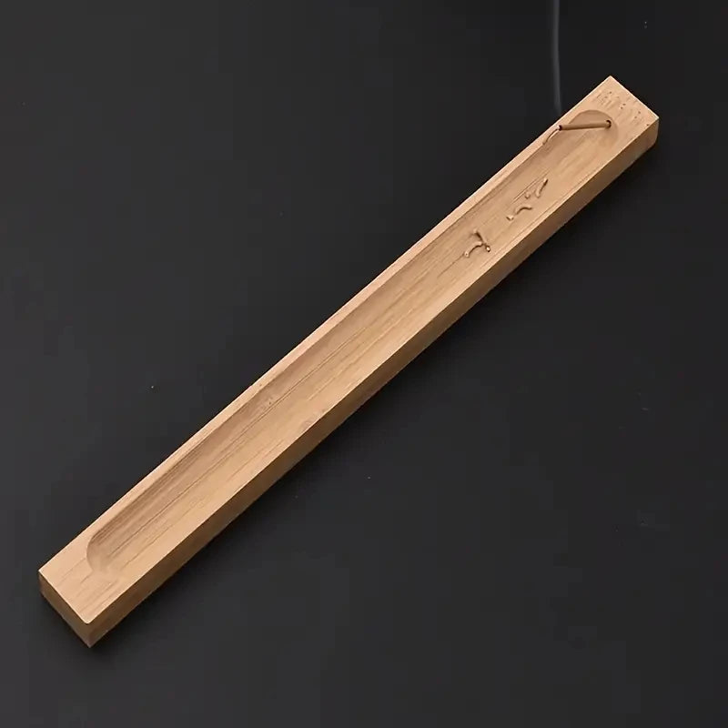 Handcrafted Bamboo Incense Holder Sandalwood Coil Base Serene Elegance Home Yoga Studio Decor Meditation Relaxation Accessory