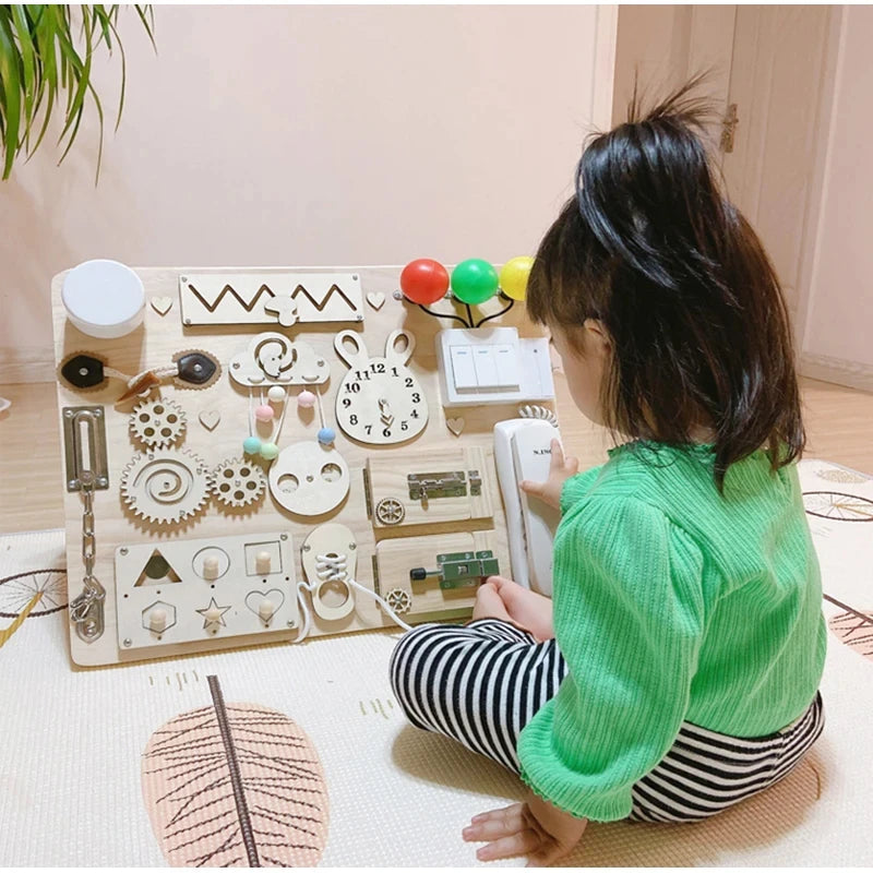 Children Busy Board Montessori Toy DIY Accessories Lock Latch Door Sensory Cognition Toy Preschool Early Education Teaching Aids