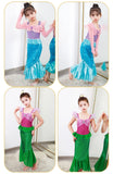 Children's Mermaid Cosplay Costume Girls' Role Play Costume Carnival Halloween Birthday Party Costume Summer Princess Dress