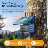 INQMEGA 5MP 4MP WIFI Wireless PTZ Solar Camera 4G SIM With Solar Panel Two Way Audio Security Protection CCTV Camera Battery Cam