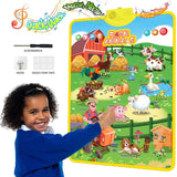 Póster musical electrónico con el alfabeto inglés, letras parlantes del alfabeto, juguete educativo para niños pequeños, regalo 