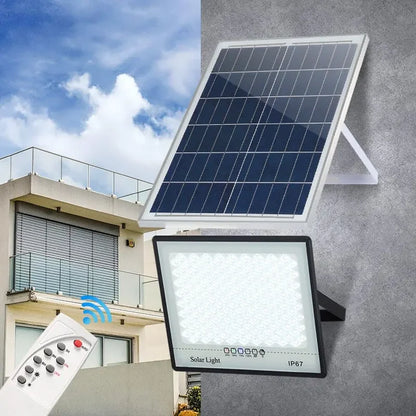 Luces solares para jardín exterior, reflector LED, para edificios de jardín, luz solar, IP67, resistente al agua, foco, iluminación de emergencia, luz de pared.