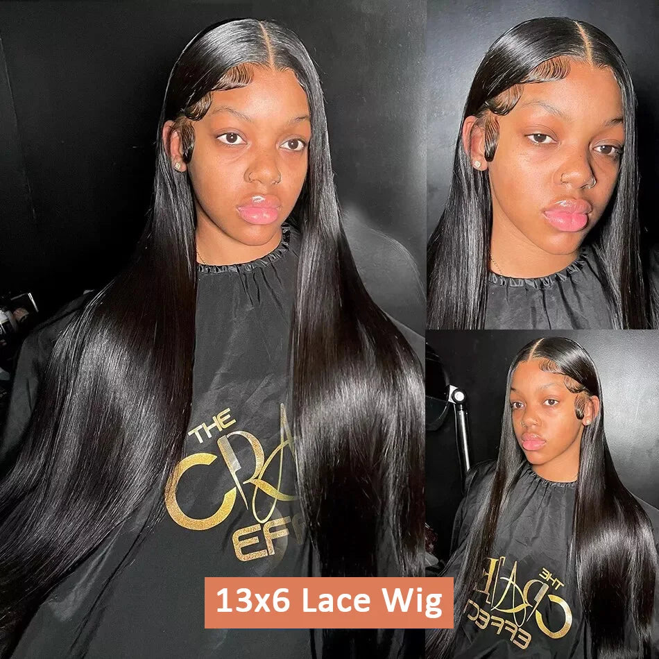 Peruca lace frontal cabelo humano liso HD 250% - densidade - longo luxo