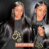 Peruca lace frontal cabelo humano liso HD 250% - densidade - longo luxo