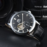 Orient Double Lion Watch Japanese Fully Automatic Mechanical Watch Hollowed Out Business Men's Watch Leather Strap