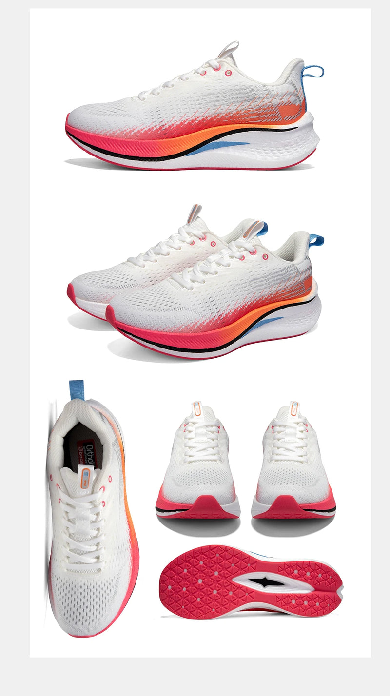 Baasploa Women Professional Running Shoes Outdoor Carbon Plate Non Slip Sports Shoes Female Casual Breathable Jogging Sneakers