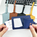 New Airplane Buckle Anti Lost Luggage Tags Thickened Flip Cover Luggage Tag Boarding Pass Suitcase Label Name ID Address Lable