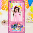 Disney Lilo And Stitch Photo Booth Frame Props Children's 1st Birthday Party Shooting Background Props Baby Party Decoration