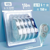 5/6PCS Permanent Adhesive Tape Correction Tape Roller Set Smooth Compact Design with No Drying Time Adhesive Grooves for School