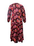 Vestido suelto de mujer con estampado, desplazamiento glamoroso, talla grande, talla grande, otoño e invierno, estampado elegante. 