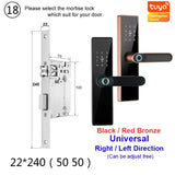 H4 Tuya Electronic Lock Wifi Smart Door Lock Fingerprint Lock Password IC Card Key USB Charge For Smart Home