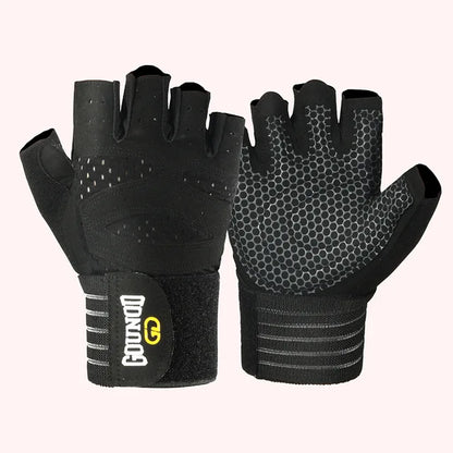 GOUNOD-Luvas Halterofilistas Respiráveis, Suporte de Pulseira, Anti-Slip, Esportes, Ginásio, Musculação, Powerlifting, Fitness, Treinamento