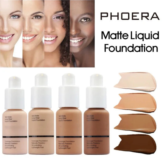 Base de maquillaje líquida para rostro, 10 colores, mate natural, control de grasa, corrector, maquillaje, ilumina el tono de la piel, suave, profesional, 8 colores 