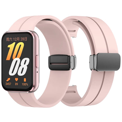 Pulseira esportiva de silicone para samsung galaxy fit3 fit 3 SM-R390 magnética d fivela pulseira acessórios de substituição