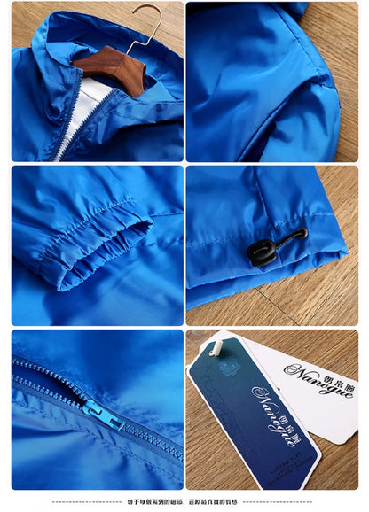 New trendy brand sports jacket, casual and comfortable fabric, fashionable, lightweight and cool outdoor zipper cycling suit