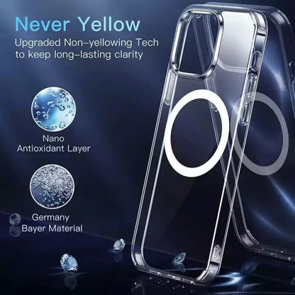 Luxury Wireless Magnetic Cover For Apple Magsafe Case Iphone 11 12 13 15 14 Pro Max Mini 7 8 Plus Xr XsMax X Clear Acrylic Cases
