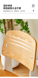 American Retro Dining Chair. Dopamine Chair Solid Wood Vitra Chair. Household Light Luxury High-end Backrest Chair