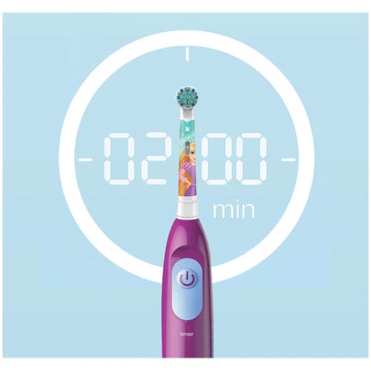 Oral B Electric Toothbrush Children Rotary Clean Soft Bristle 2 Min Timer Waterproof Teeth Brush with Replacement Brush Refill