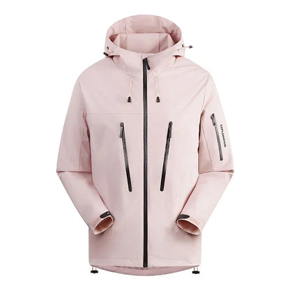 Spring Autumn Men's Windbreaker Fashion Outdoor Mountaineering Travel Windproof Waterproof Hooded Jacket Slim Fit Versatile Coat