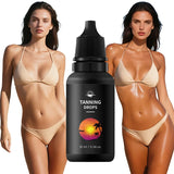 10ml Tanning Oil for Outdoor Beach Sunbathing, Body Tanning Essential Oil Drops, Natural Brown Tone, Formaldehyde-Free