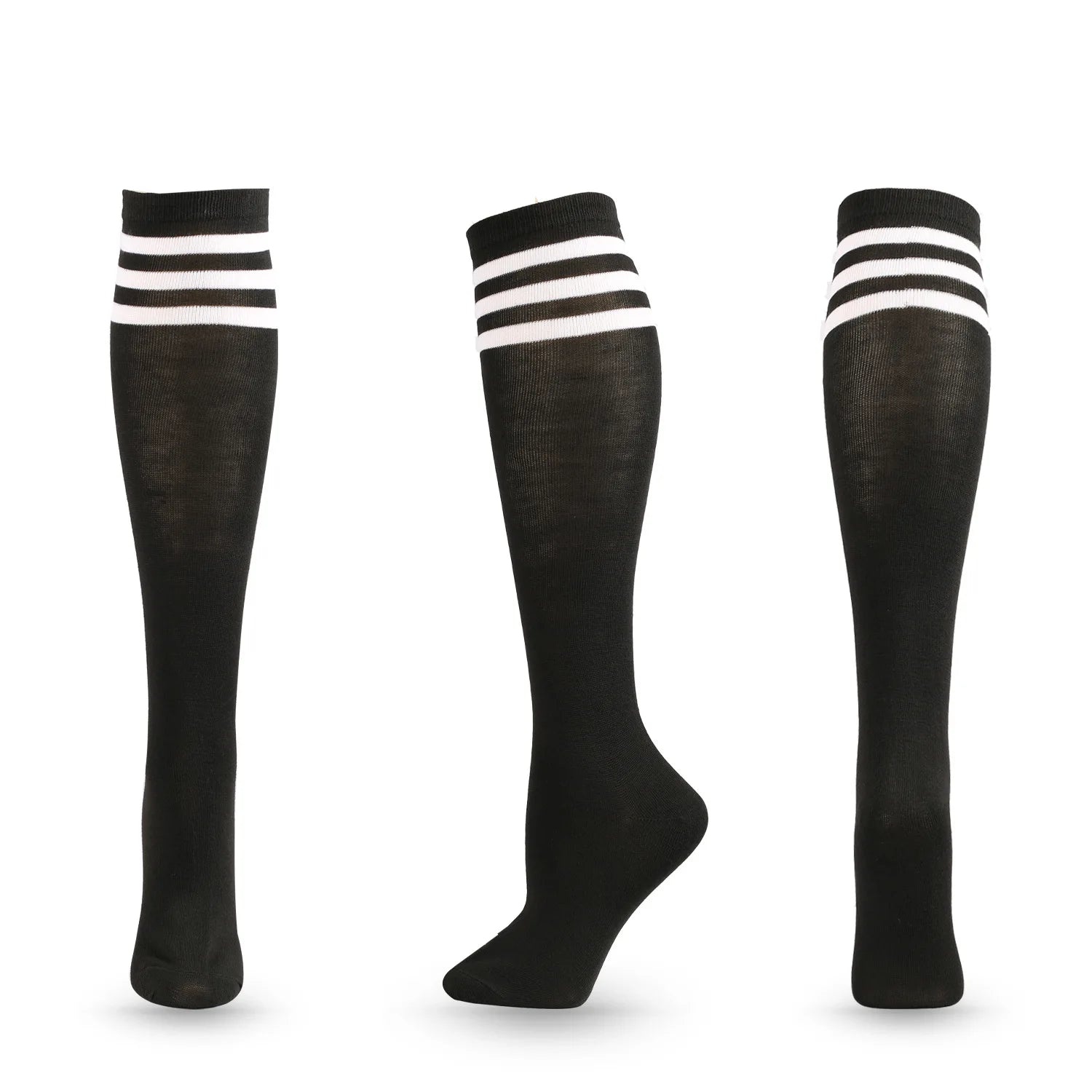 Unisex Compression Socks Football Socks Non-slip Long Tube Knee High Stockings Socks Striped Soccer Socks Running Sports Socks