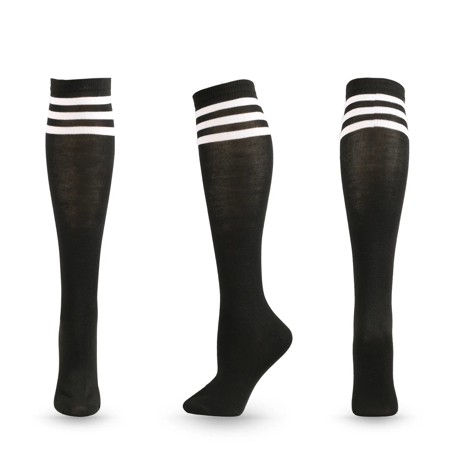 Unisex Compression Socks Football Socks Non-slip Long Tube Knee High Stockings Socks Striped Soccer Socks Running Sports Socks