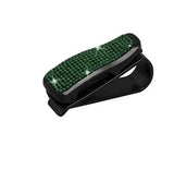 Car Sun Visor Sunglasses Clip Diamond Glasses Holder Eyeglasses Clips Card Ticket Holder Fastener Glasses Case Auto Accessories