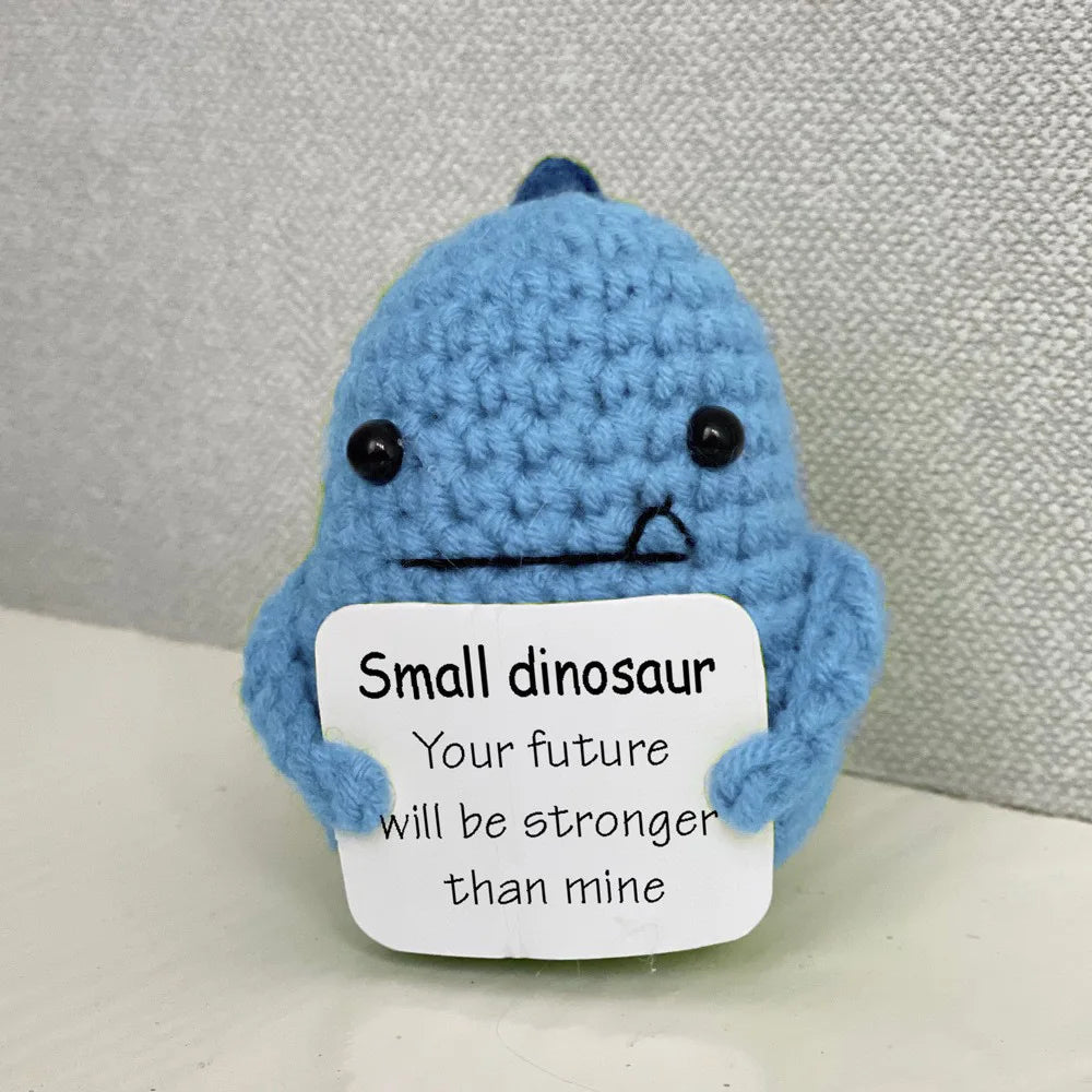 New Knitted Positive Turtle Doll Handmade Emotional Support Positive Crochet Sea Turtles Gifts for Christmas New Year Birthday