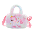 Bolso bandolera de unicornio kawaii para niños, bonito bolso de hombro de peluche, ideal para fiestas y regalos navideños. 