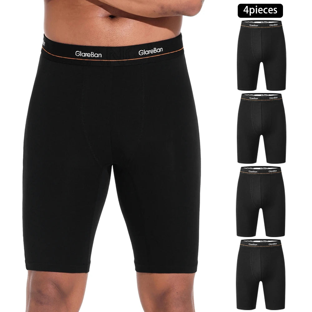 4pcs Set Cotton Long leg Boxer Men Underwear Male Brand Panties And Underpants For Homme Luxury Set Shorts Box Slip Briefs Soft