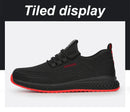 Manlegu Air Mesh Steel Toe Work Shoes Breathable Working Shoes Women Man Safety Shoes Lightweight Puncture-Proof Safety Boots