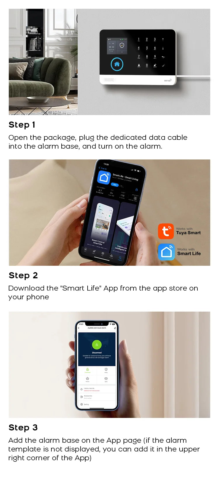 PGST 4G WiFi Alarm System Security Protection Tuya Alexa Smart Life Home Automation Motion Sensor Alarm Security System Kit Set