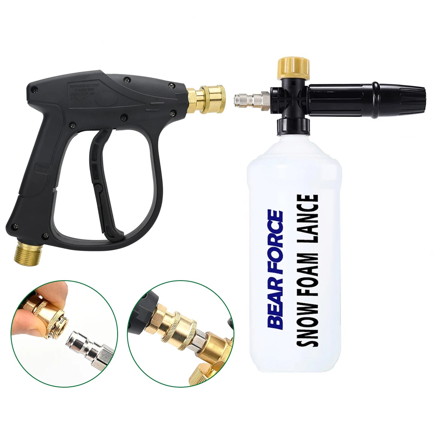 Pistola de agua para hidrolavadora para limpieza de automóviles Conector de manguera para Karcher Nilfisk Parkside Bocsh Boquillas de conexión rápida