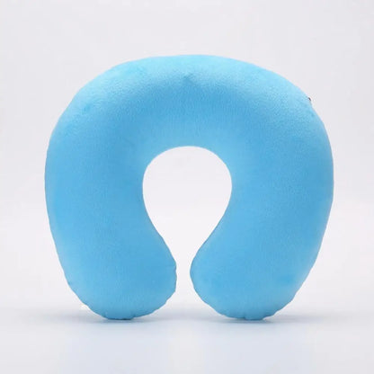 Almohada de cuello en forma de U, inflable, para aliviar la fatiga, para viajes, reposacabezas de vuelo, cojín para dormir en forma de U para avión.