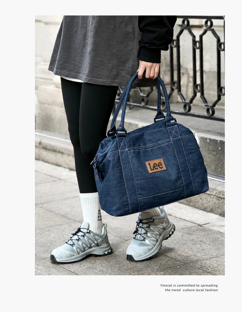 LEE Casual Weekends Overnight Luggage Travel Bag Women Men Waterproof Dry Wet Pockets Duffle Bag Unisex Sport Fitness Gym Bag