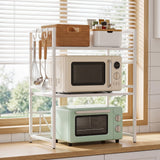 3-Tier Microwave Oven Rack Shelf Kitchen Countertop Oven Rack Expandable Seasoning Storage Rack Stand Storage Tableware Racks