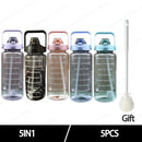 2025 Spring/Summer 2L Large Capacity Outdoor Plastic Bouncing Straw Sports Water Bottle Leak-proof Portable Refill Cups