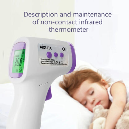 Termómetro digital médico infrarrojo sin contacto para medir la temperatura corporal y la fiebre en bebés y adultos.