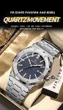 BINBOND Sturdy Stainless Steel Strap Quartz Wristwatches for Men Luxury Luminous Waterproof Auto Date Accurate Men's Watch Reloj