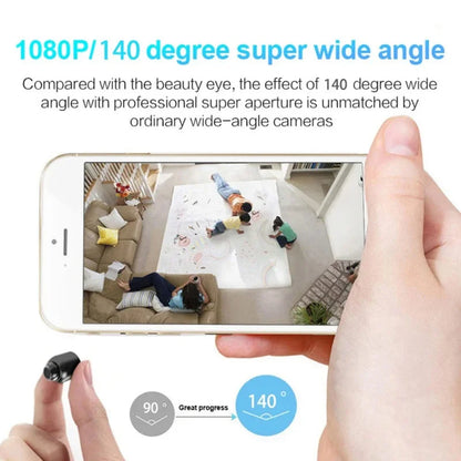 Minicámara inalámbrica X5 de 1080P para vigilancia, videocámara de seguridad con visión nocturna y detección de movimiento, monitor para casa inteligente.