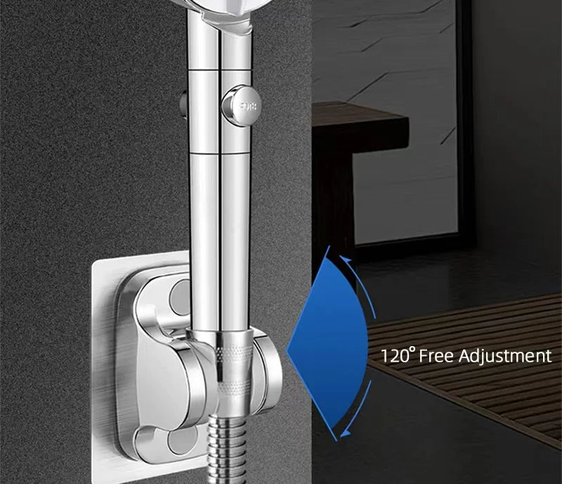 Universal Shower Head Holder Adjustable Shower Rail Holder Bathroom Accessories Replacement Hand Shower Bracket for Slide Bar