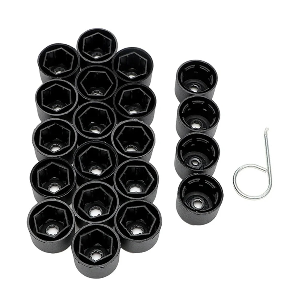Roda Pneu Hub Cap, Porca Parafuso Tampa, Rim, Pneus Parafusos, Plugues, Pregos, Decorações de carro, Acessórios, VW Tiguan, Golf MK5, Passat B7, 20Pcs