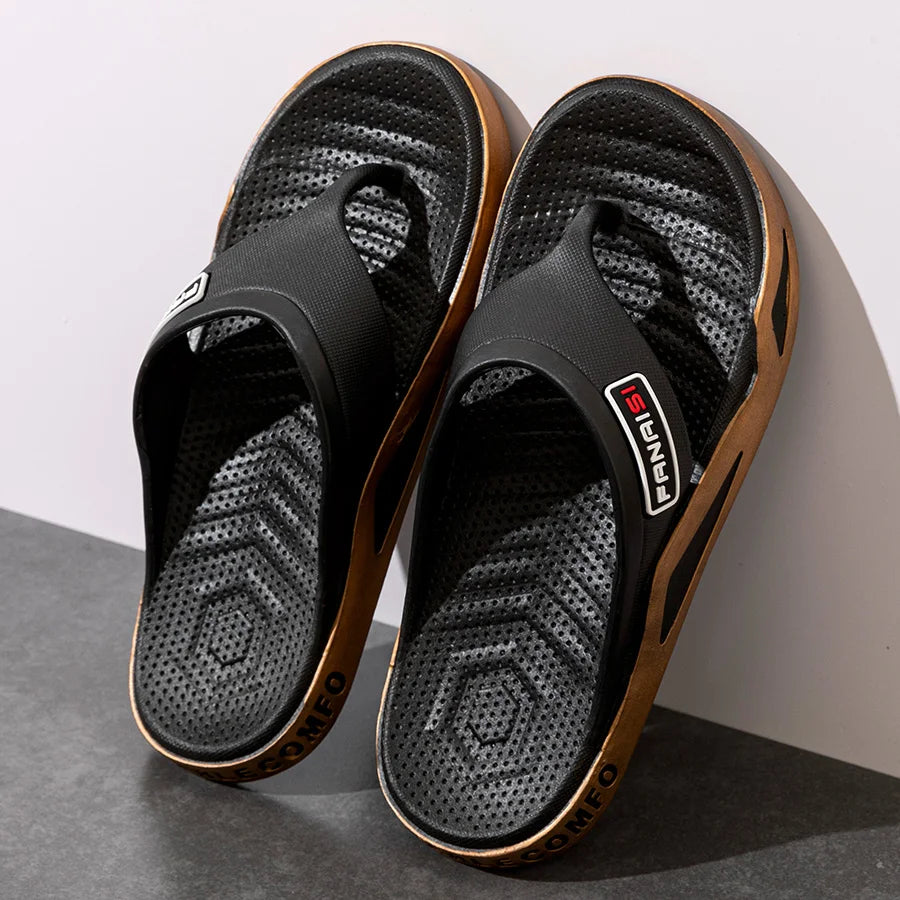 Fashion Men's Slippers Summer Outdoor Flip-Flops Non-slip Indoor Bathroom Couple Leisure Beach Sandals