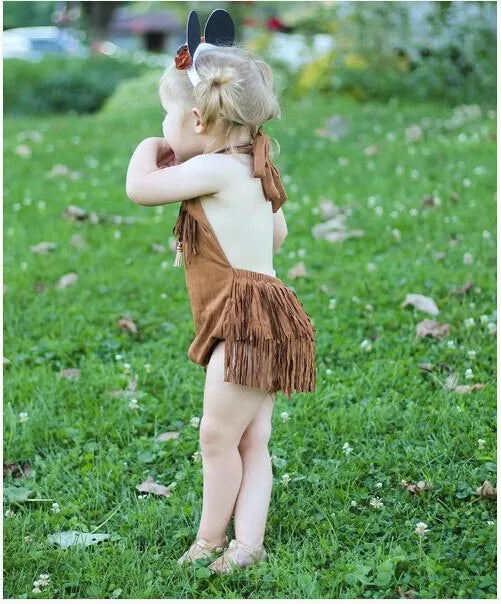 Unisex Infant Indian Romper Halloween Costume Baby Native American Costume