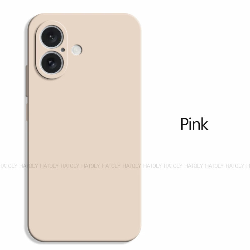 For iPhone 16 Case For iPhone 16 Pro Max Cover Original TPU Luxury Shockproof Liquid Silicone Protective Phone Cover iPhone 16