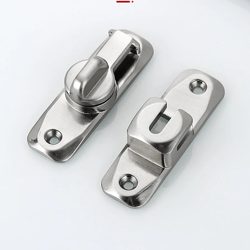 1pc Sliding Door Latch Home Security Latch Bolt Zinc Alloy 90 180 Degree Easy Install Lock Bathroom Sliding Door Bolt Latch