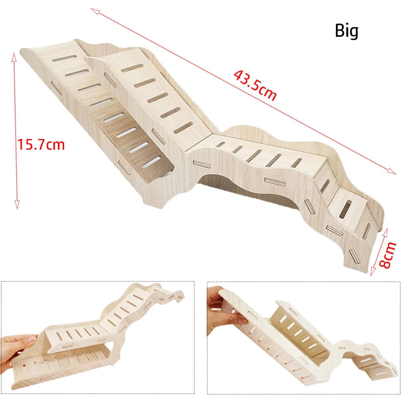Hamster Wooden Hideout Cave Toy for Dwarf Hamsters Golden Bears Hideaway House with Peekaboo Design Small Animal Cage Accessories