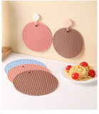 Silicone Round Teacup Mat Table Insulation Mat Dish Non-slip Placemat High Temperature Light Luxury Anti-scalding Casserole Mat