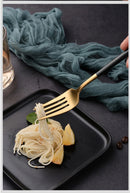 30pcs Black Dinnerware Set Stainless Steel Steak Knife Fork Coffee Spoon Teaspoon Flatware Dishwasher Safe Kitchen Tableware Set