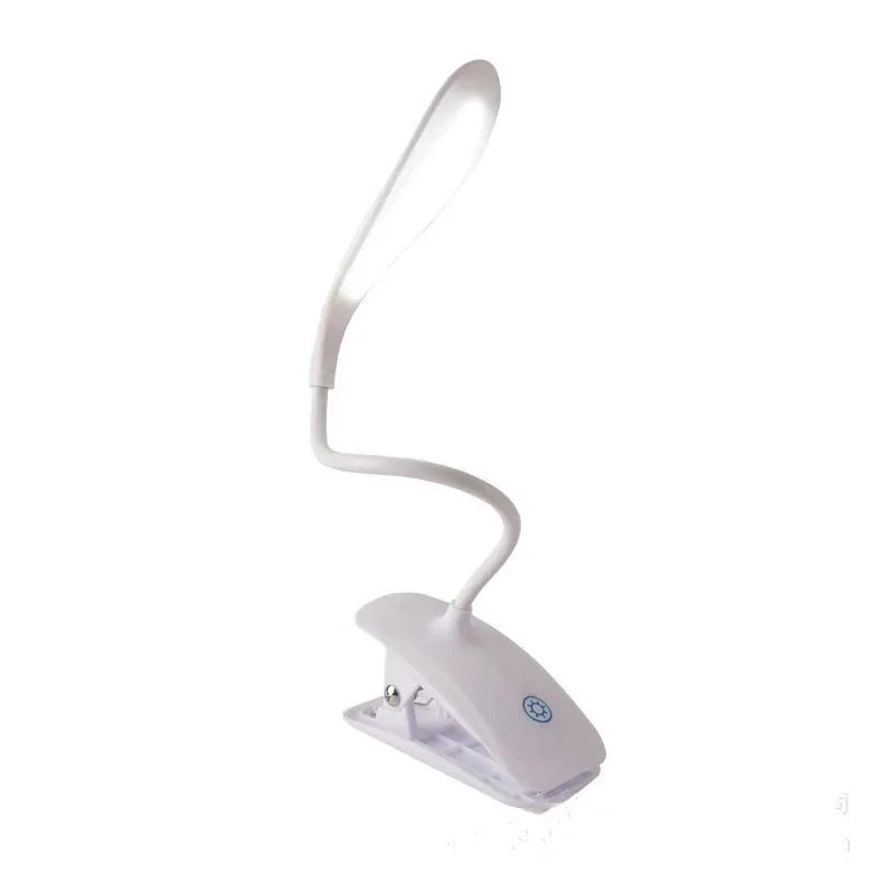 Duckbill USB Charging Desk Lamp 3 Level Touch Dimming LED Eye Protection Study Clip Book Light for Bedroom Bedside Reading